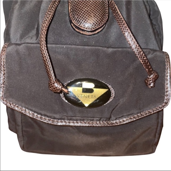 Bottega Veneta Backpack Authentic Rare Mini Chocolate Brown Preowned - Picture 5 of 13